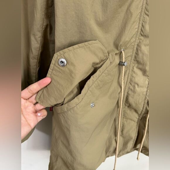 Levi's Women’s Parka Khaki Brown Oversized Hooded - Picture 4 of 15